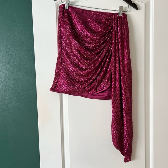 JONATHAN SIMKHAI pink Sequins Mini Skirt - Picture 4 of 13